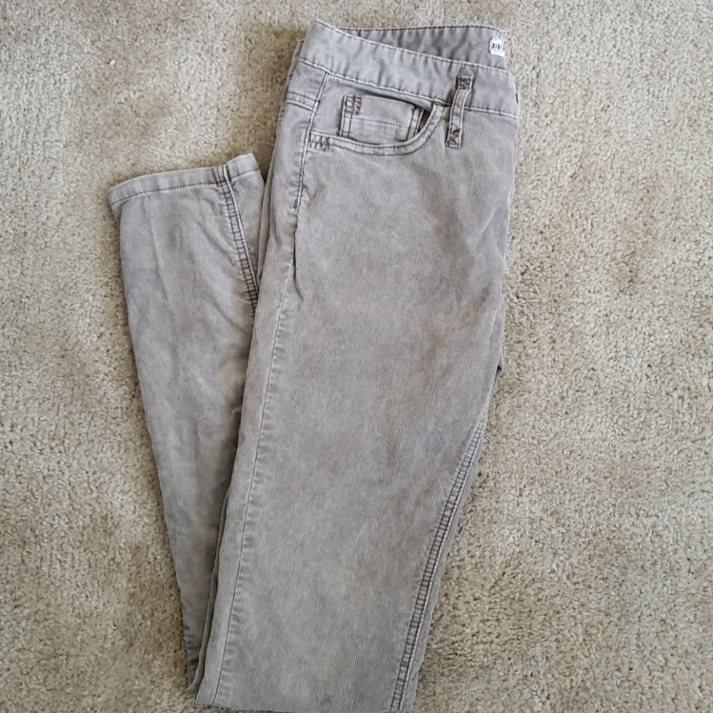 Free People Gray corduroy pants